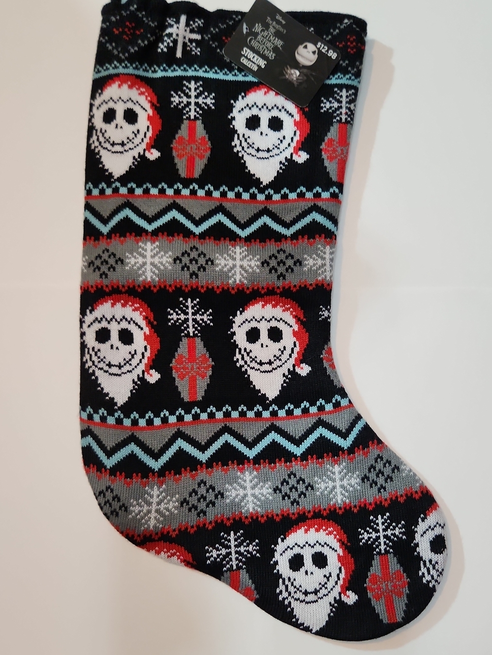 Knit Disney Jack Skellington Nightmare Before Christmas Stocking